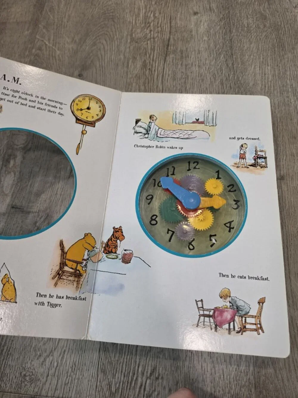 Poohs First Clock Interactive Childrens Book By A.A. Milne With Clock
